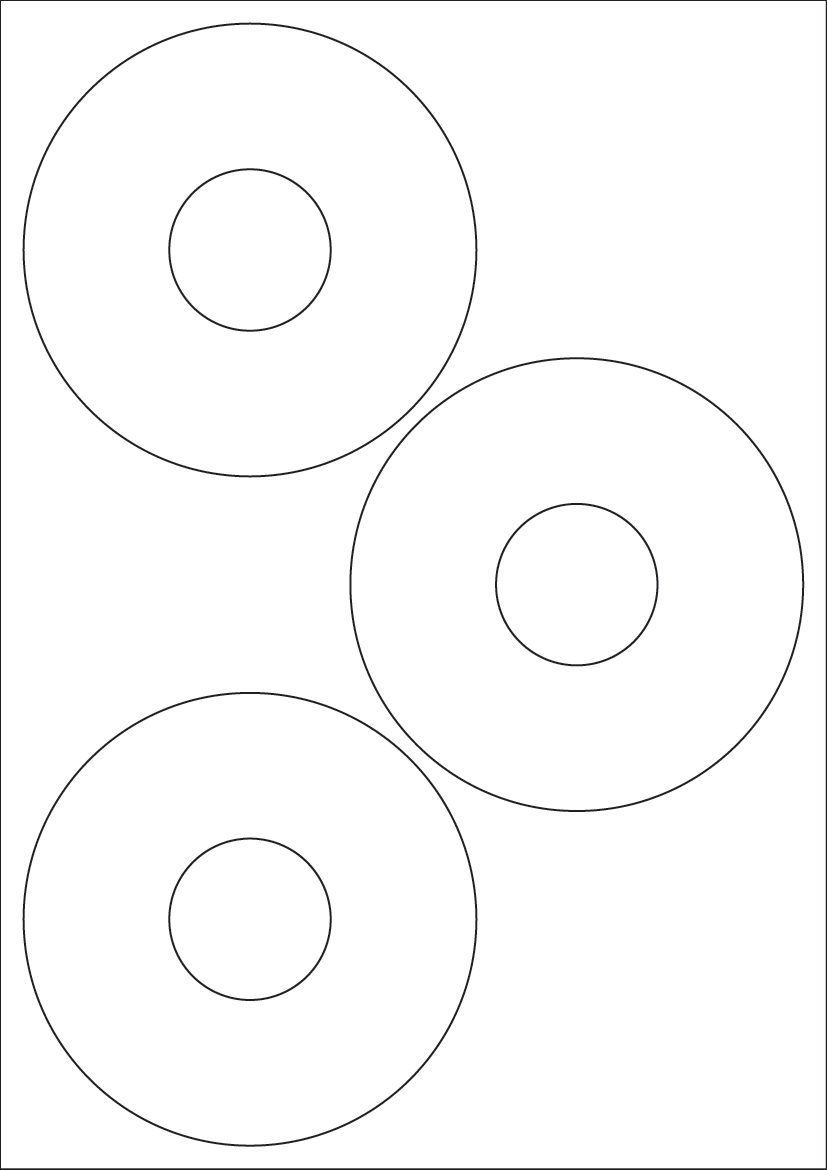 CD labels 115 mm diameter - White Paper Labels