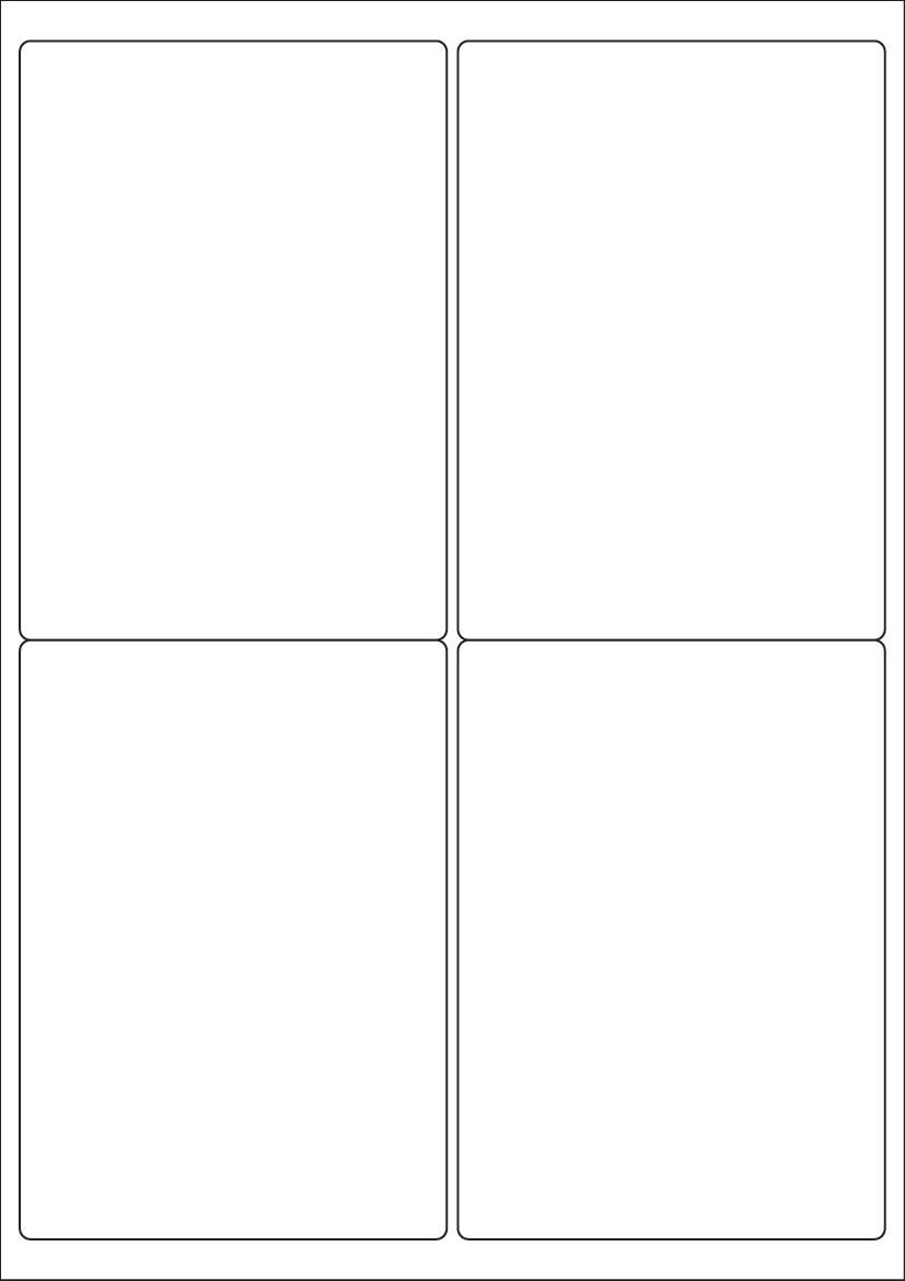 Rectangle Labels 99.1mm x 139mm - White Paper Brand Compatible