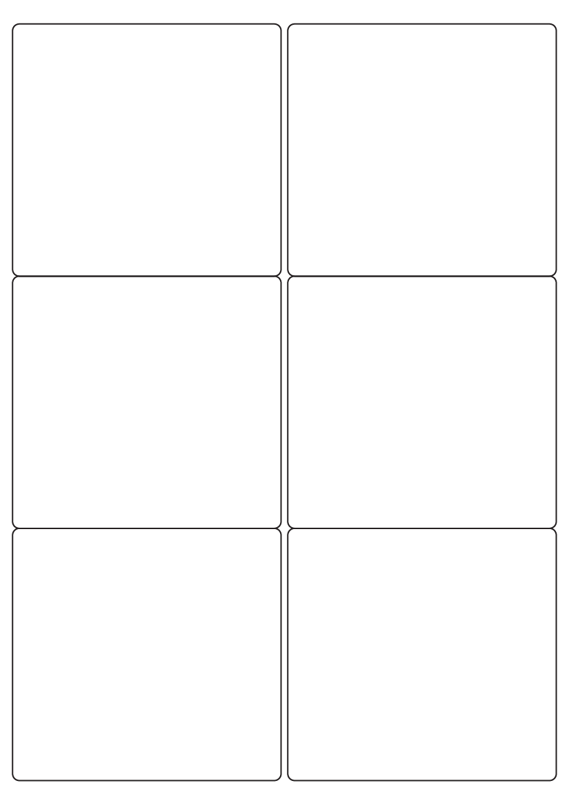 Rectangle Labels 99.1mm x 93.1mm - White Paper Brand Compatible