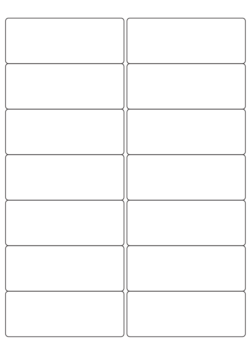 Rectangle Labels 99.1mm x 38.1mm - White Paper Brand Compatible