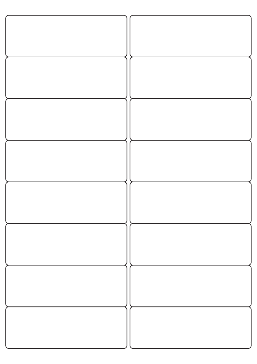 Rectangle Labels 99.1mm x 33.9 mm - White Paper Brand Compatible