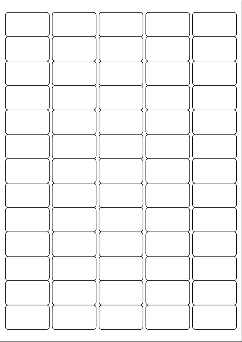 Rectangle Labels 38.1mm x 21.2mm - White Economy