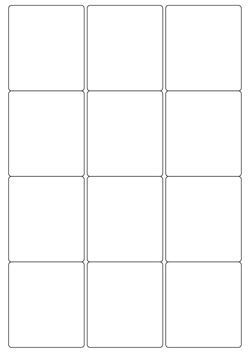 Rectangle Labels 63.5mm x 72mm - White Paper Brand Compatible