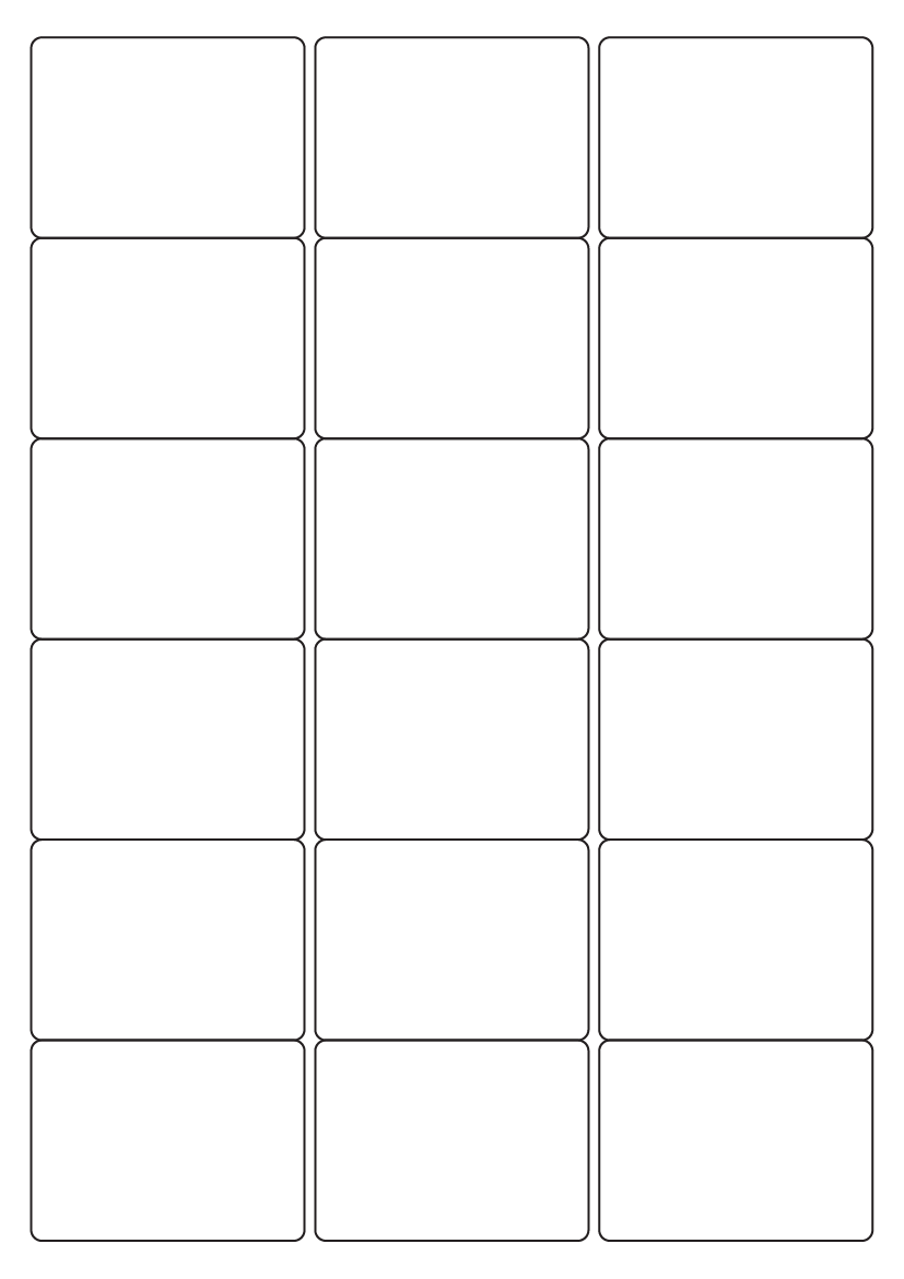 Rectangle Labels 63.5mm x 46.6mm - White Paper Brand Compatible