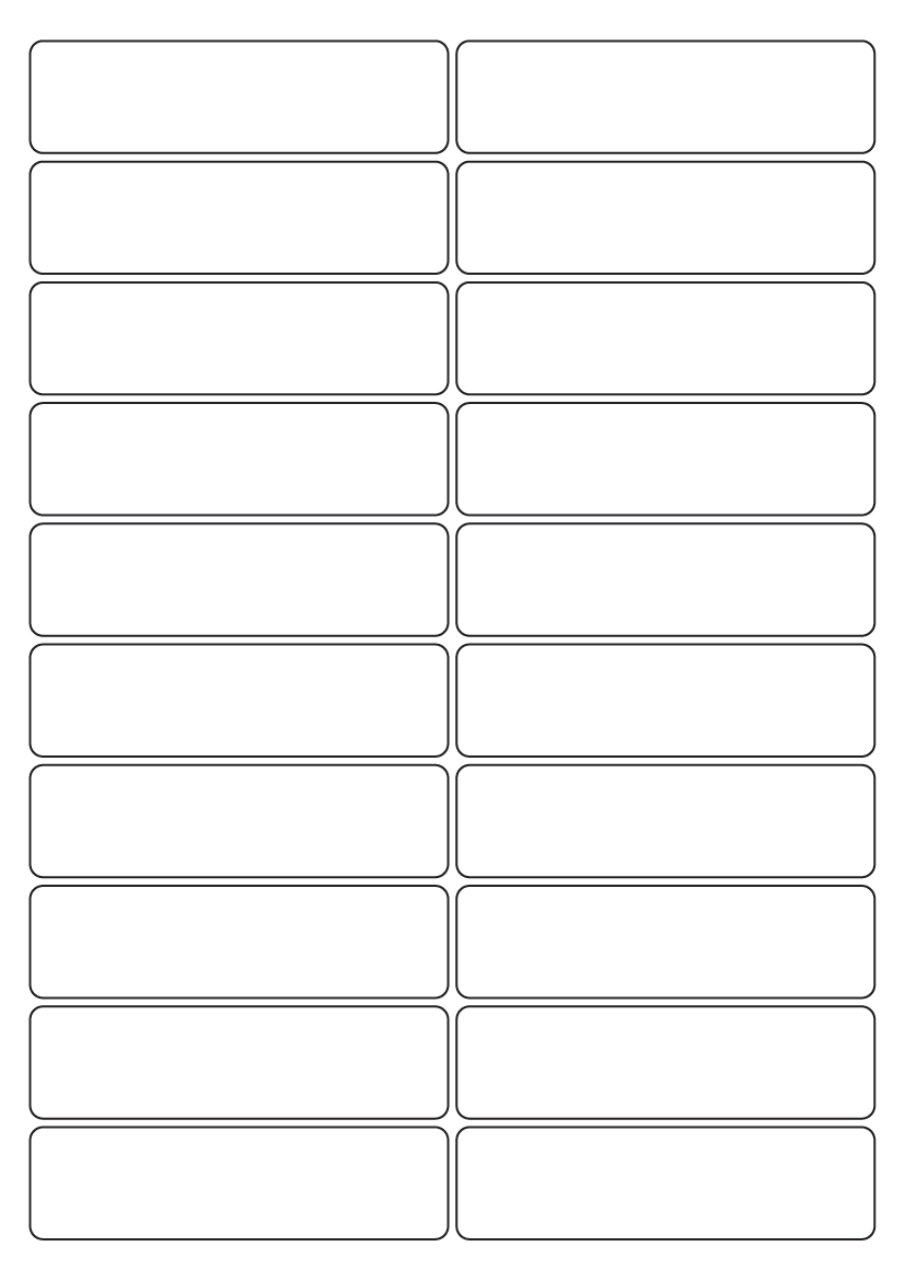 Rectangle Labels 97 mm x 26 mm - White Paper Labels