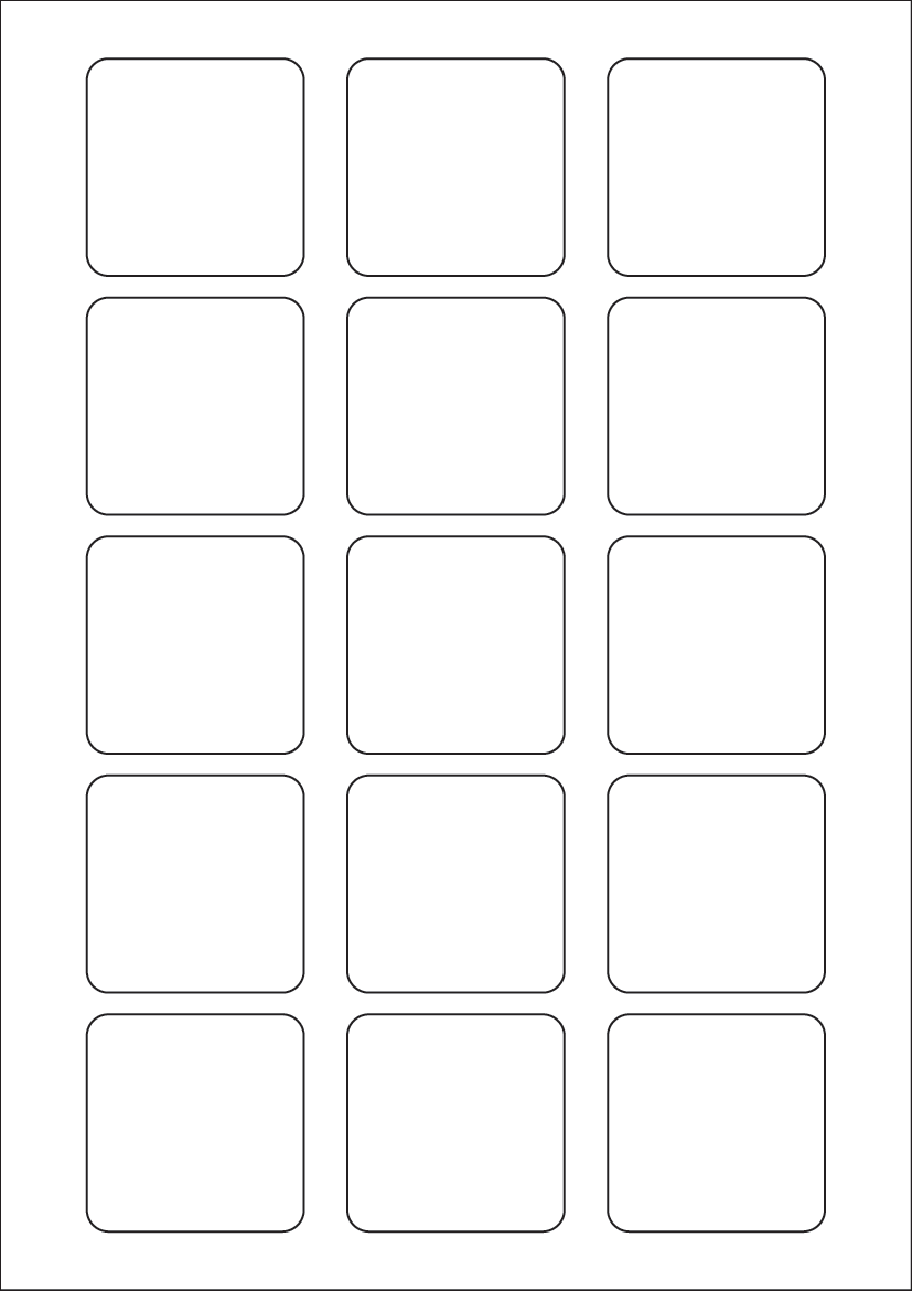 Square Labels 50 mm x 50 mm - White Paper Labels