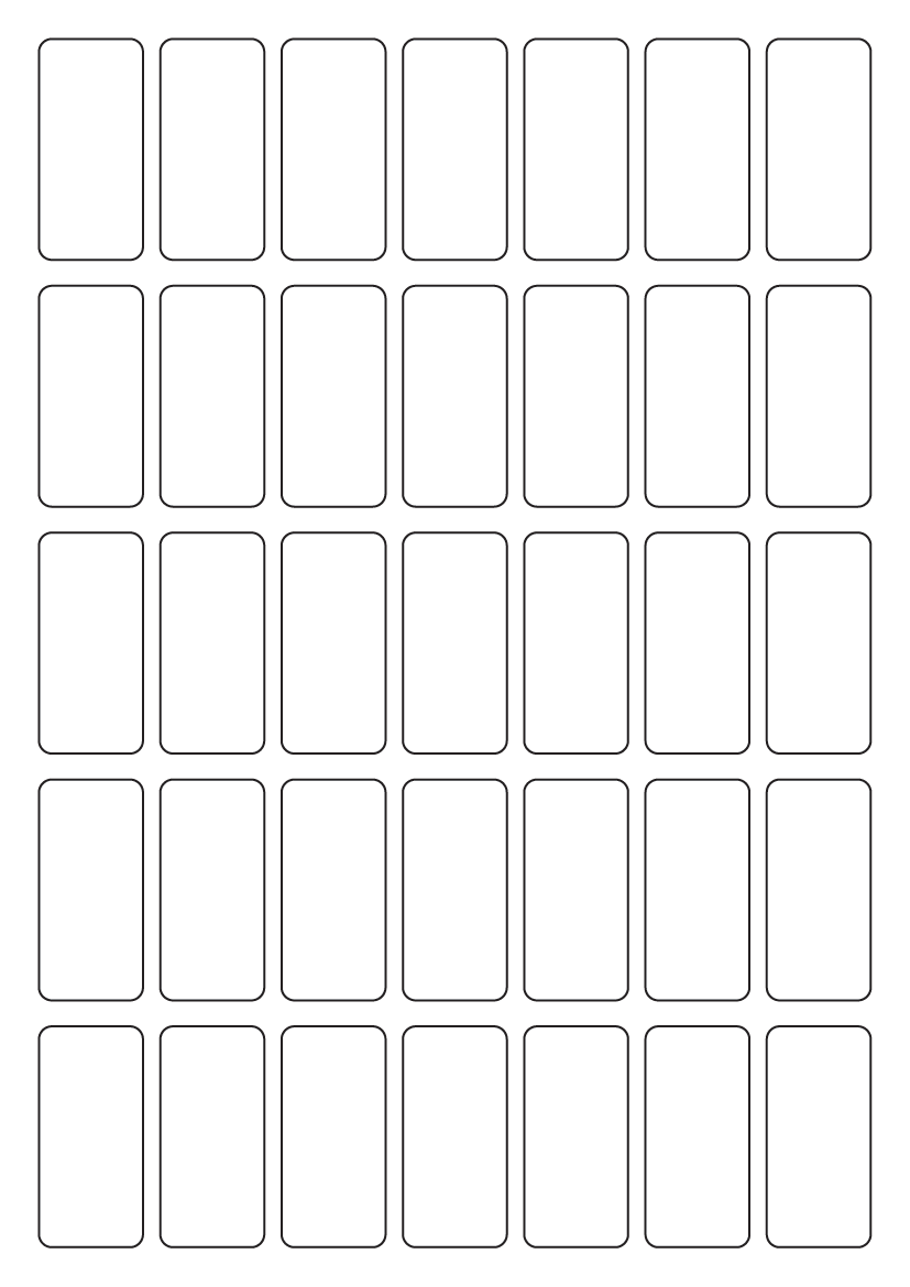 Rectangle labels 51 mm x 24 mm - Solid Colours Paper Labels