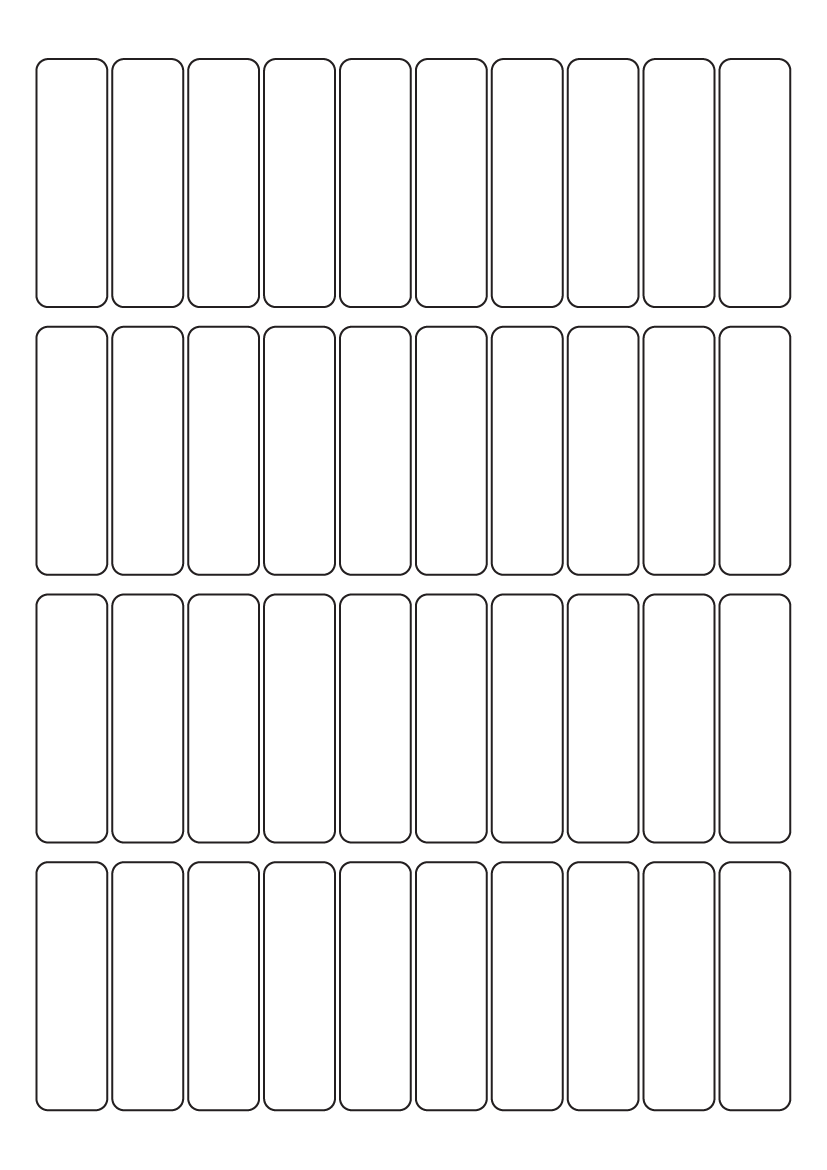 Rectangle Labels 18 mm x 63 mm - Fluorescent Paper Labels