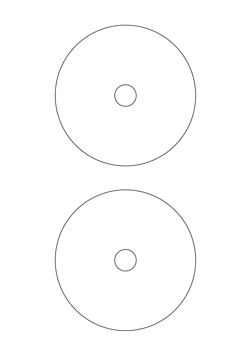 CD/ DVD small hole labels - White Paper Labels