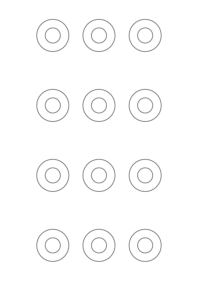 CD labels 34mm dia - White Paper Labels