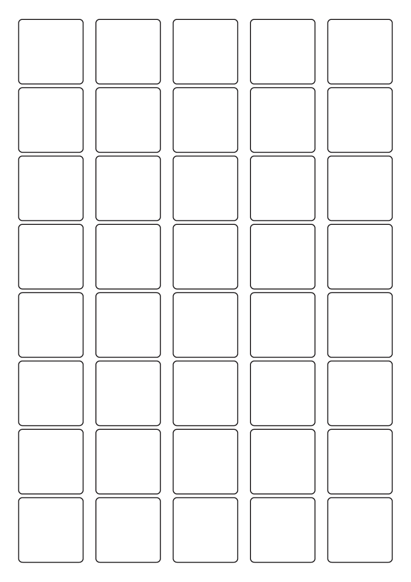 Rectangle Labels 33 mm x 33 mm - White Paper Labels