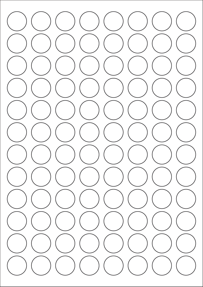 Circle Labels 20mm diameter - White Paper Labels