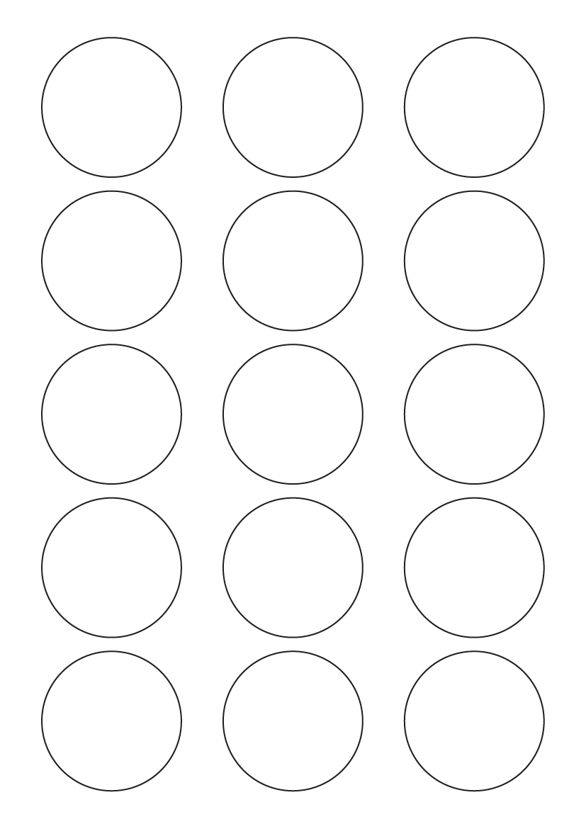 Circle Label 50 mm diameter - White Paper Labels