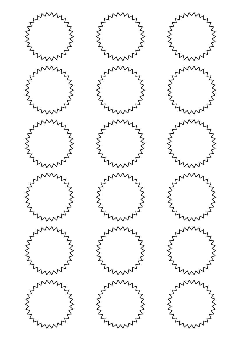 Starburst Shape Label 42 mm x 42 mm - White Paper Labels