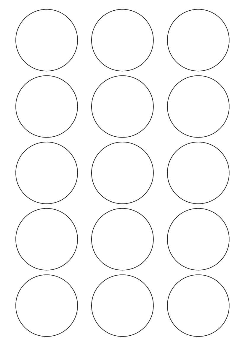 Circle Shape Label 53 mm diameter - White Paper Labels