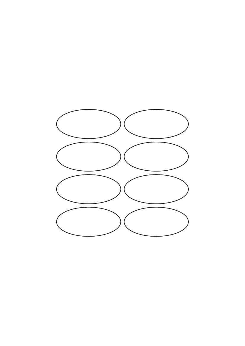 Oval Label 55 mm x 25 mm - White Paper Labels