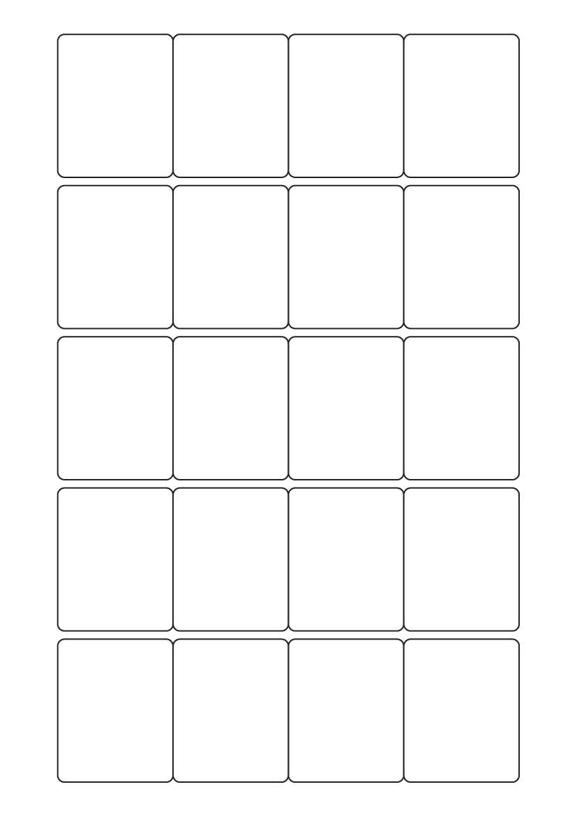 Rectangle Labels 42 mm x 52 mm - White Paper Labels