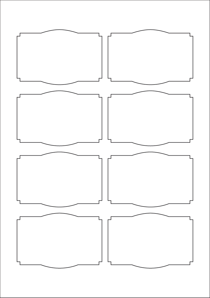 Custom Shape Labels 85 mm x 55 mm - White Paper Labels