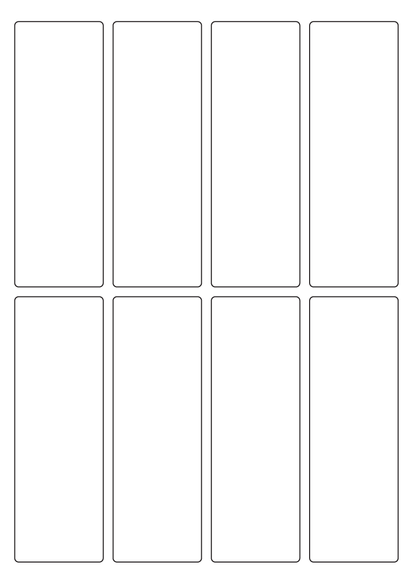 Rectangle Labels 45 mm x 135 mm - White Paper Labels