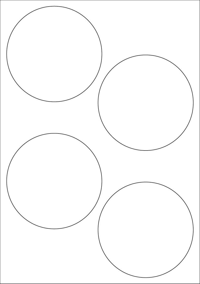 Circle Labels 100 mm diameter - Synthetic Labels