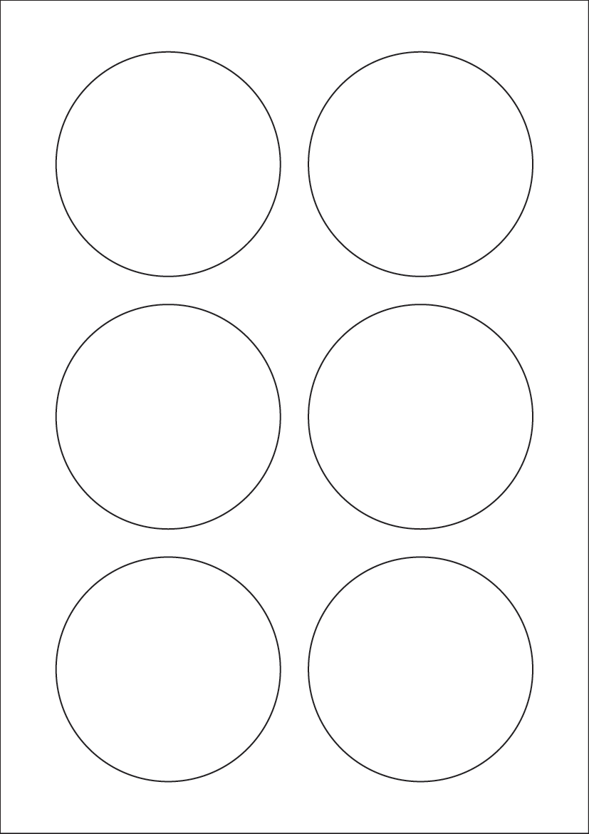 Circle Labels 80 mm diameter - White Paper Labels