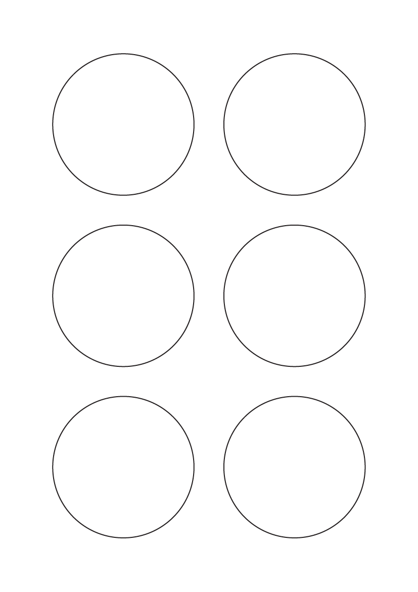 Circle Labels 71 mm diameter - Synthetic Labels
