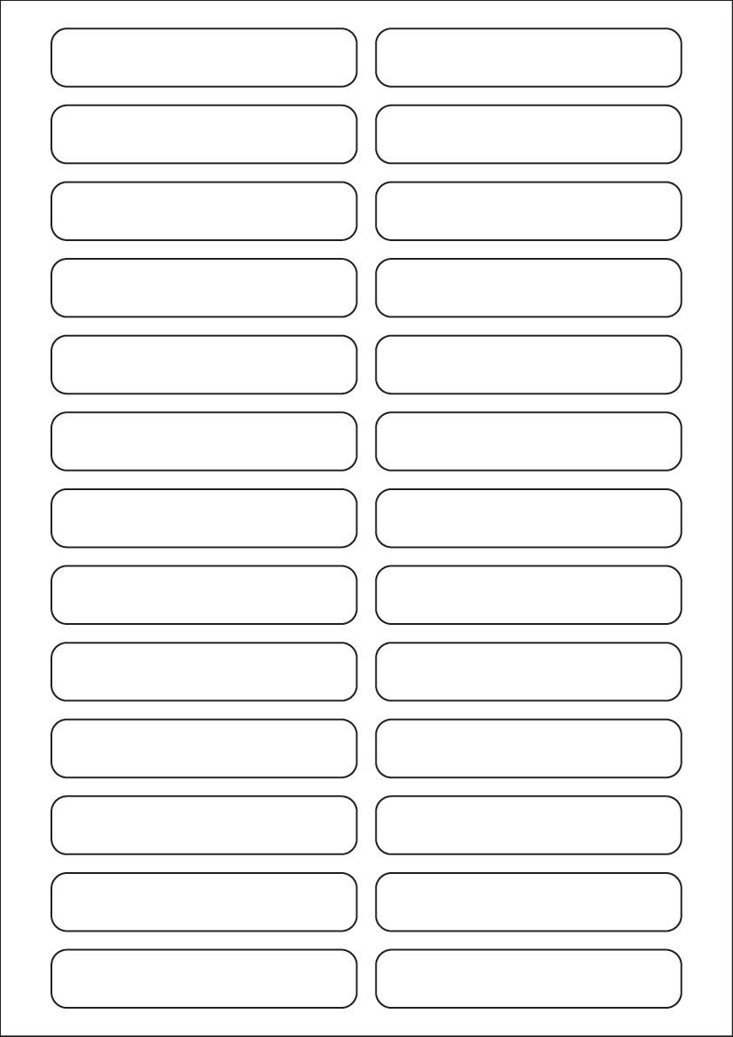 Rectangle Labels 87.5mm x 16.6mm - Speciality Paper Labels