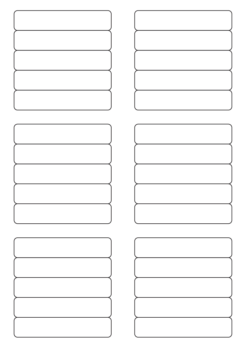Rectangle Labels 83mm x 17mm - Fluorescent Paper Labels