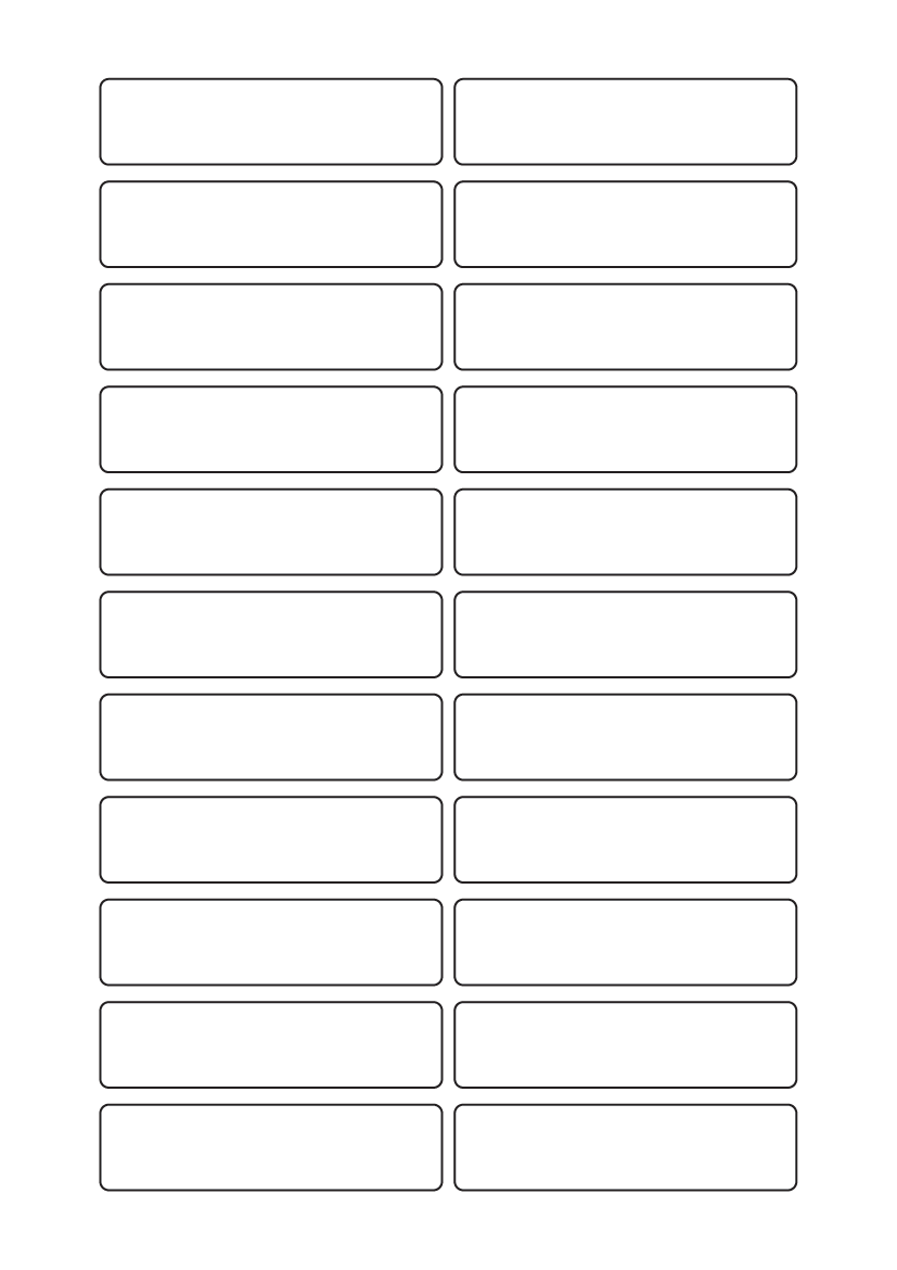 Rectangle Labels 80mm x 20mm - Fluorescent Paper Labels