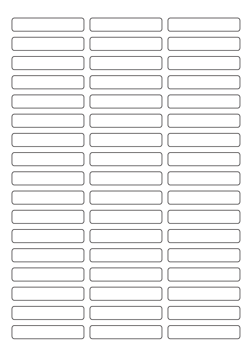 Rectangle Labels 60mm x 11mm - White Paper Labels