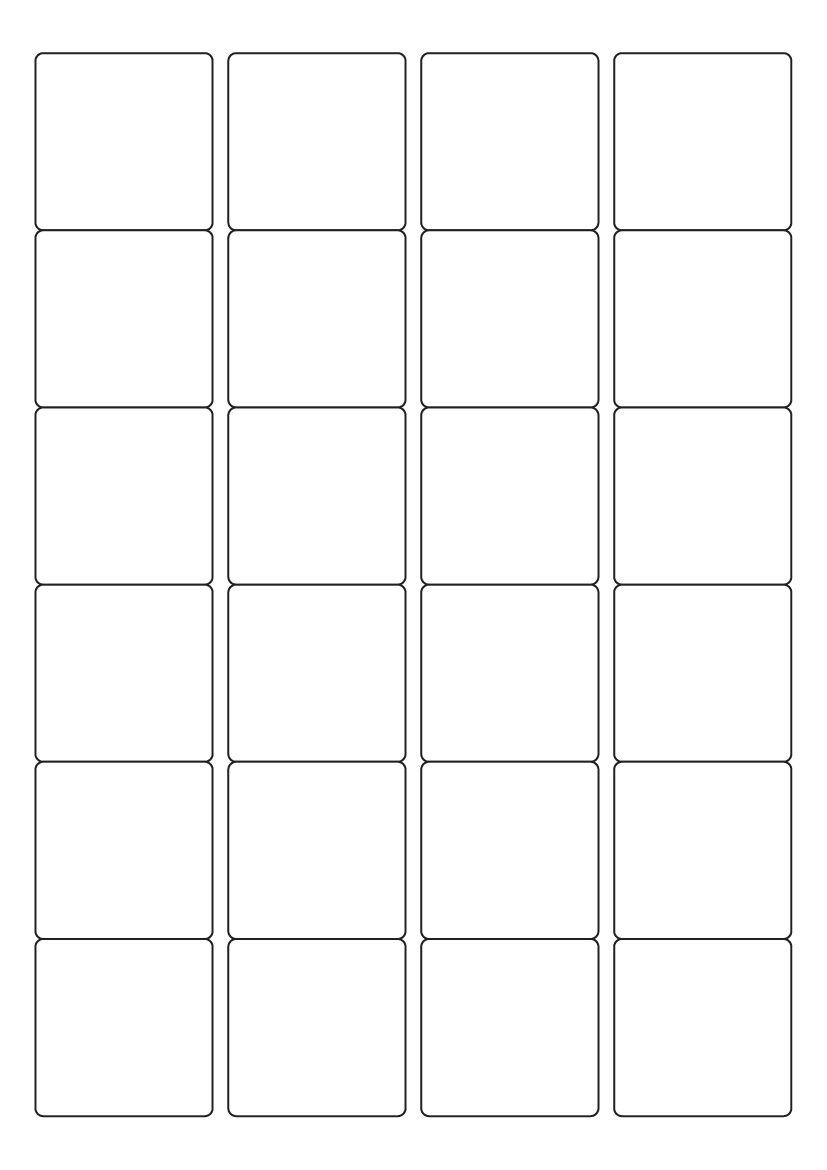 Rectangle Labels 45mm x 45mm - Solid Colours Paper Labels