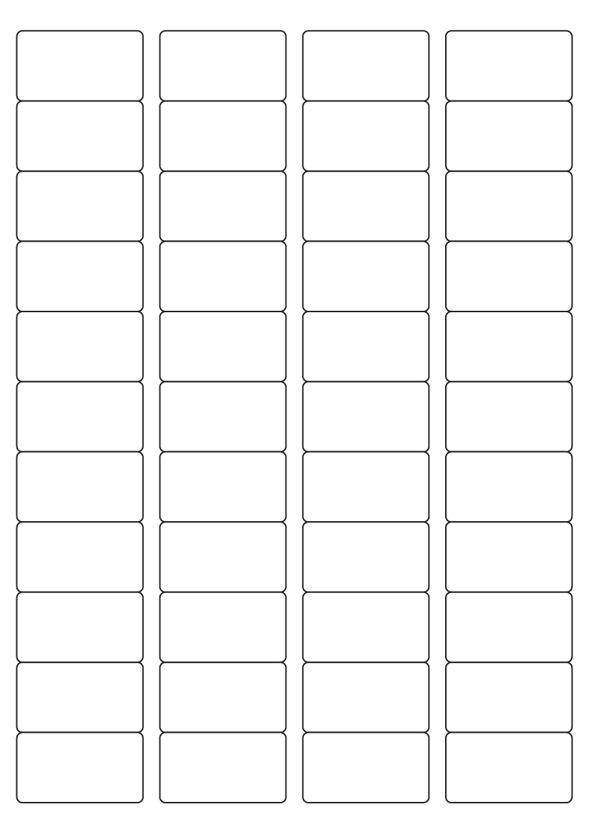 Rectangle Labels 45mm x 25mm - Solid Colour Labels