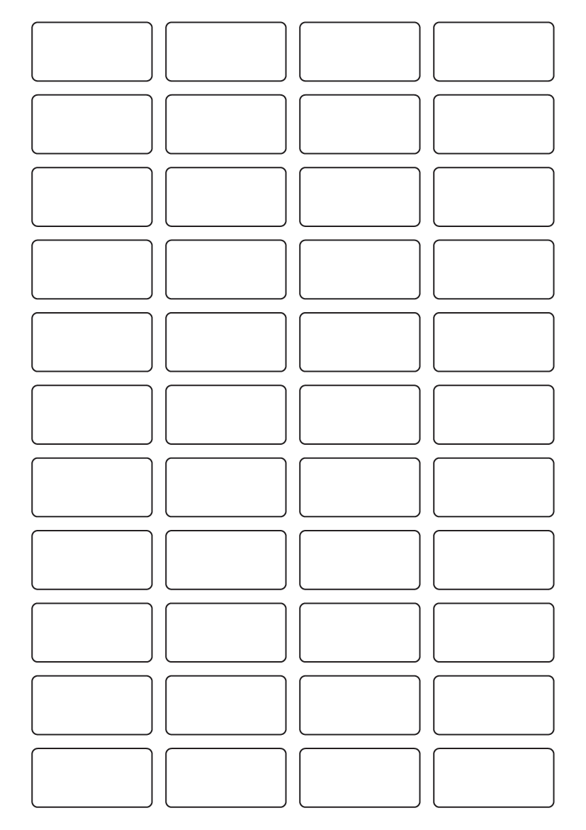 Rectangle Labels 43mm x 21mm - Speciality Paper Labels