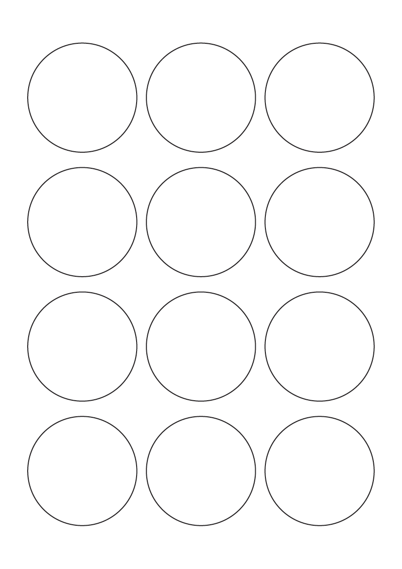 Circle Labels 57mm diameter - White Paper Labels