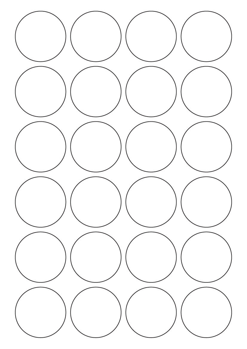 Circle Labels 43mm diameter - White Paper Labels
