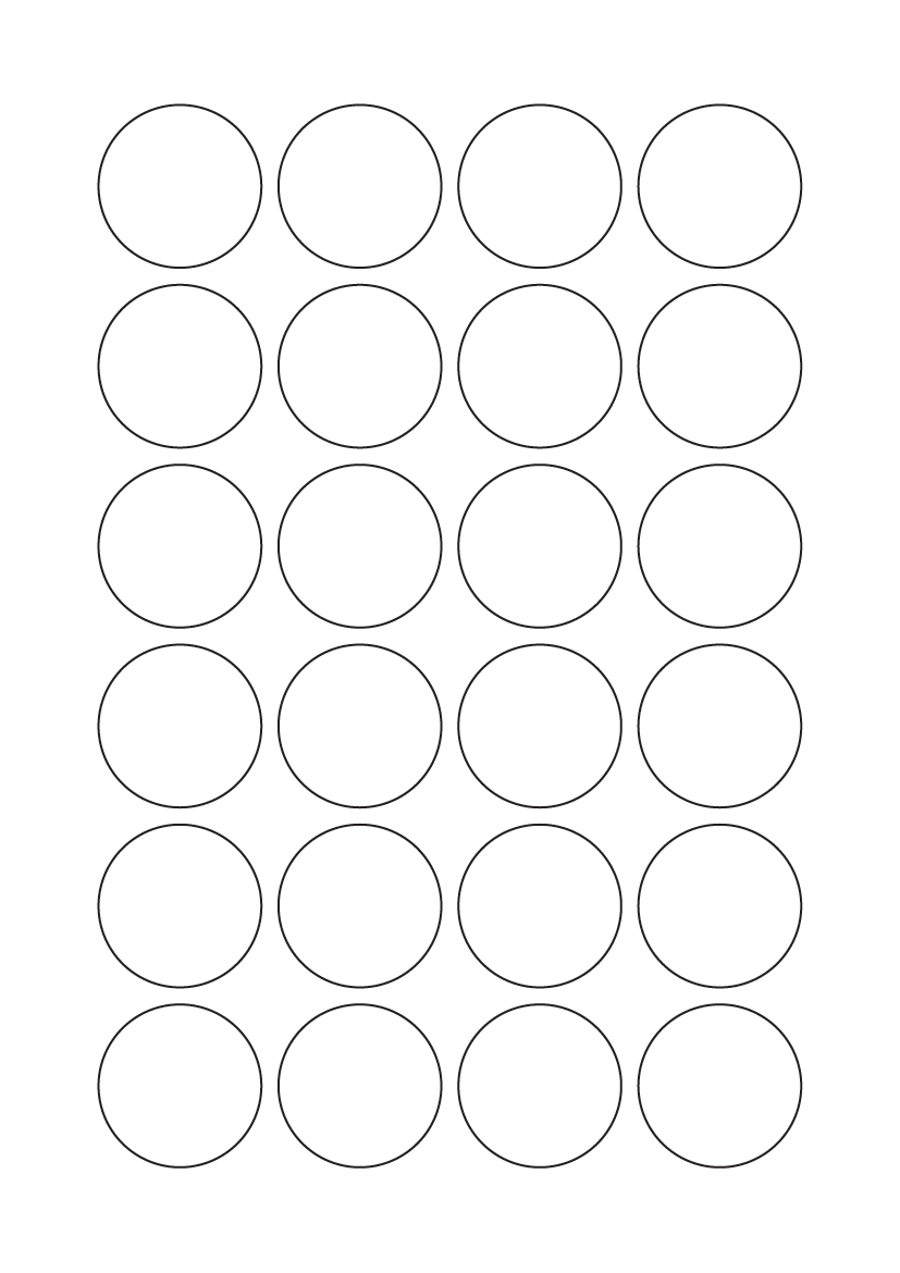 Circle Labels 38mm diameter - White Paper Labels