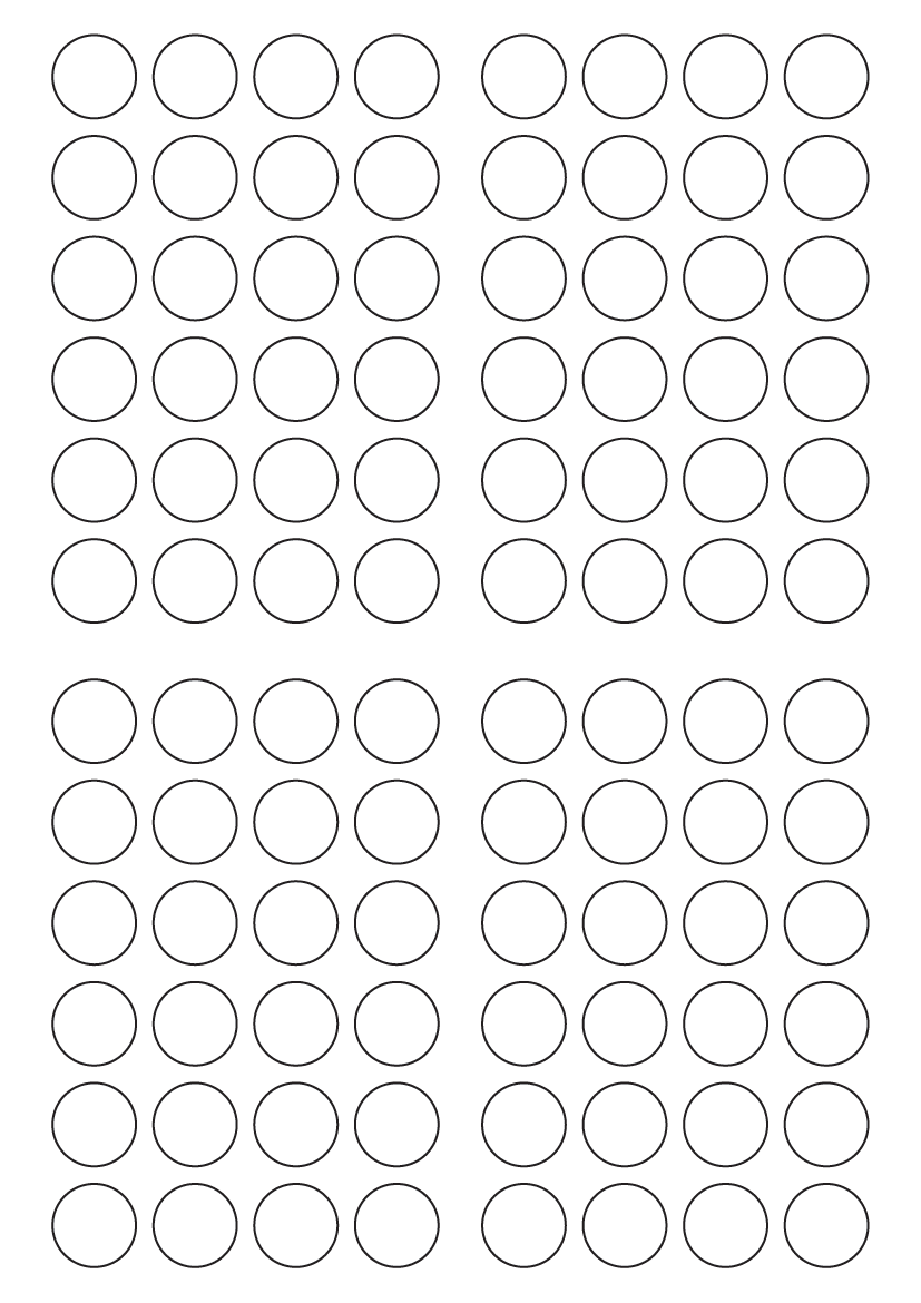 Circle Labels 19mm diameter - White Paper Labels