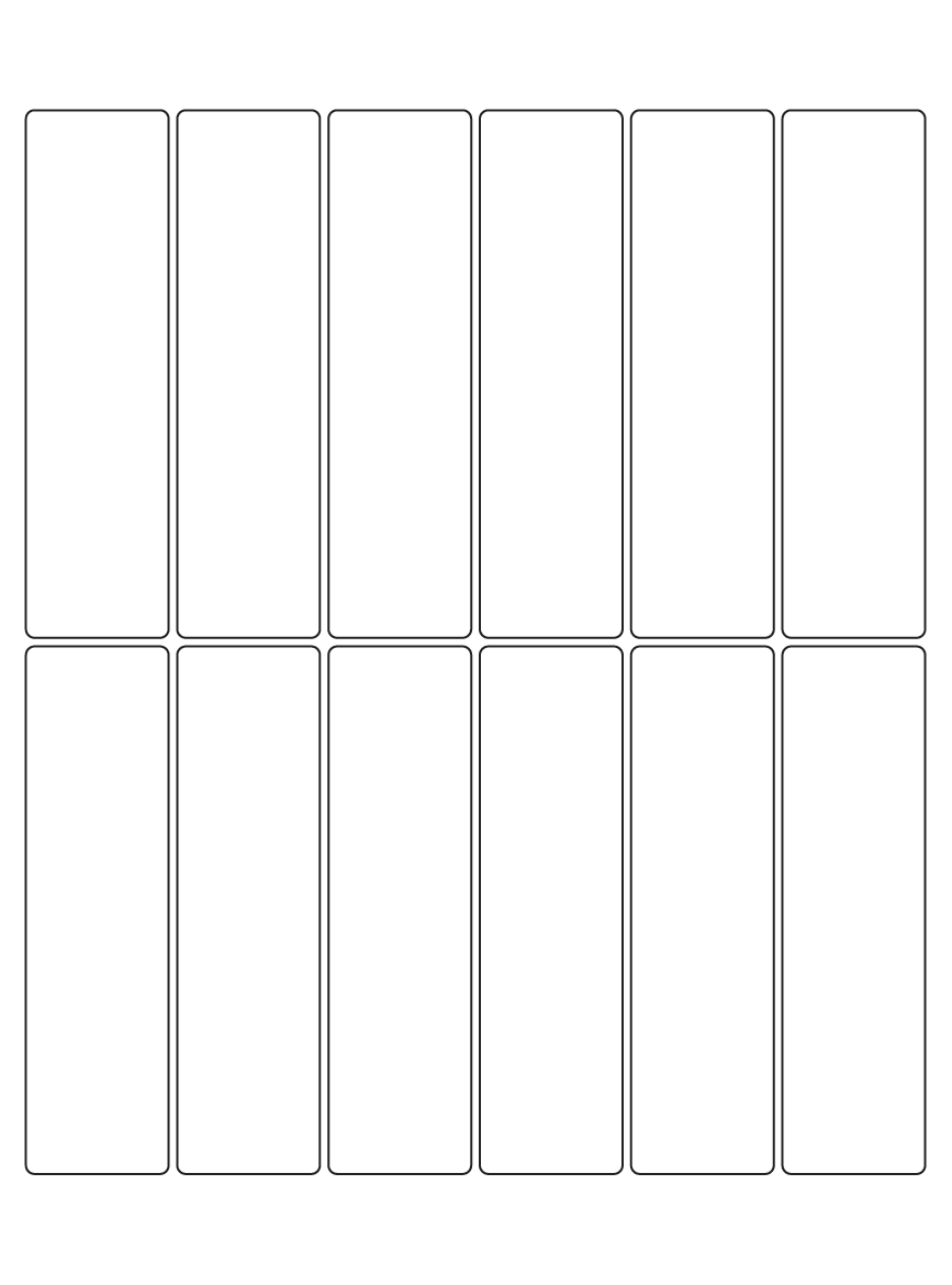 Rectangle labels 122mm x 33mm - White Paper Labels