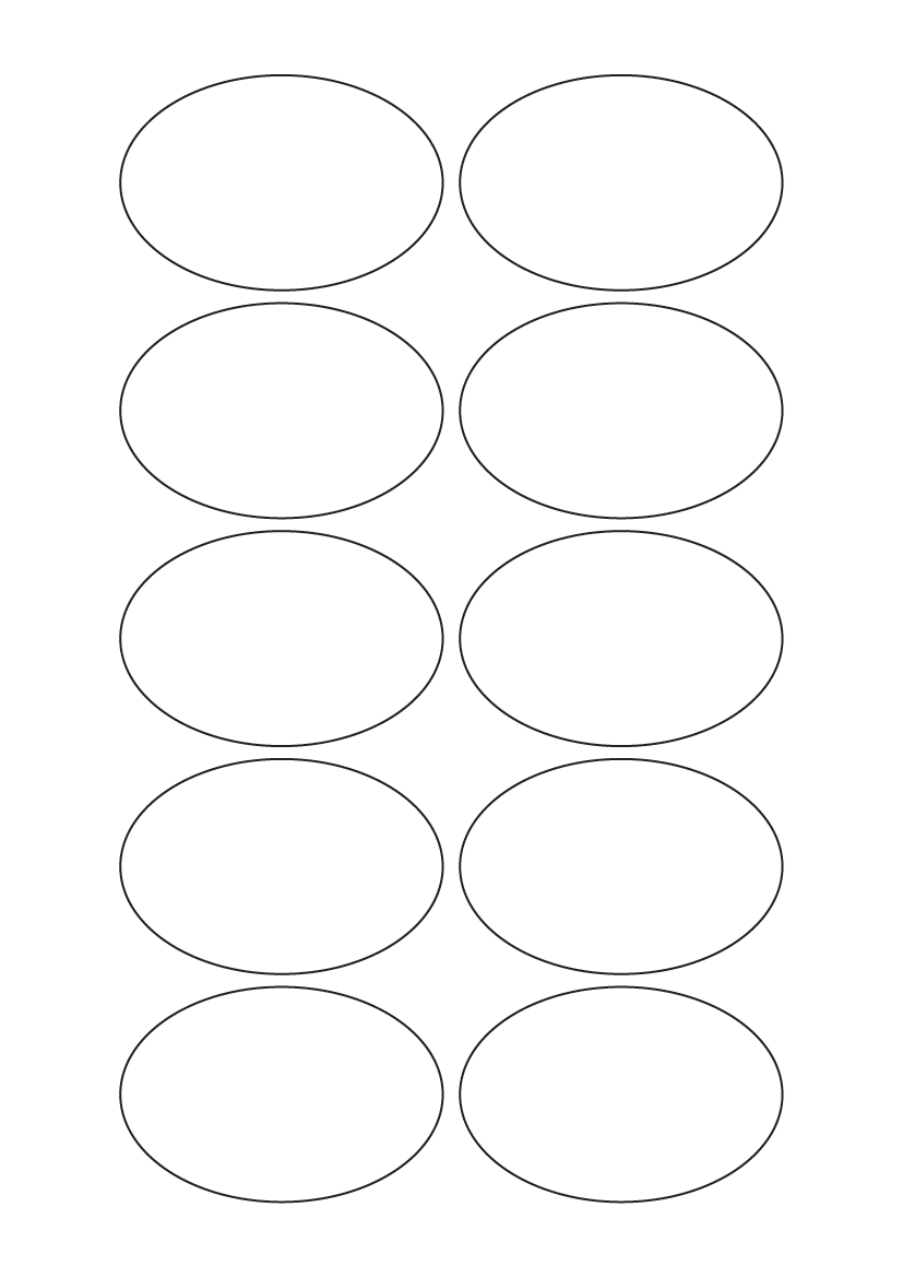 Oval labels 75mm x 50mm - White Paper Labels