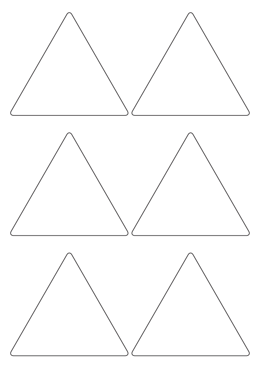 Triangle labels 95mm x 83mm - White Paper Labels