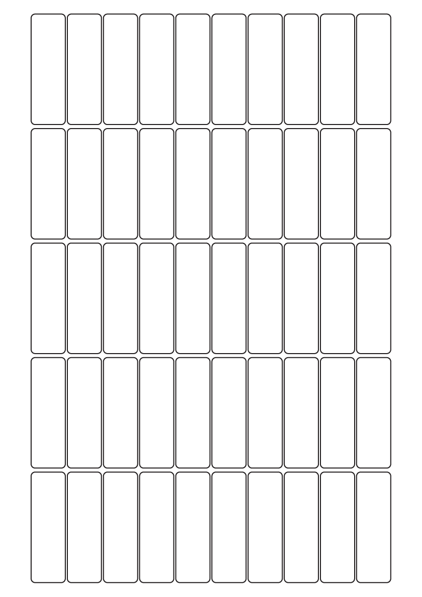 Rectangle labels 55mm x 17mm - White Paper Labels