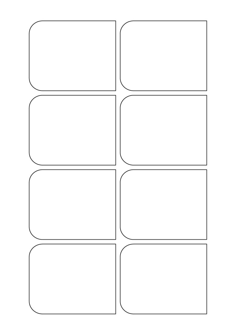 Shape labels 77mm x 62mm - White Paper Labels
