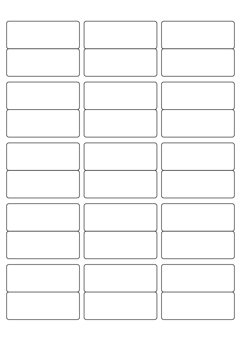 Rectangle labels 63.5mm x 24mm - Solid Colours Paper Labels