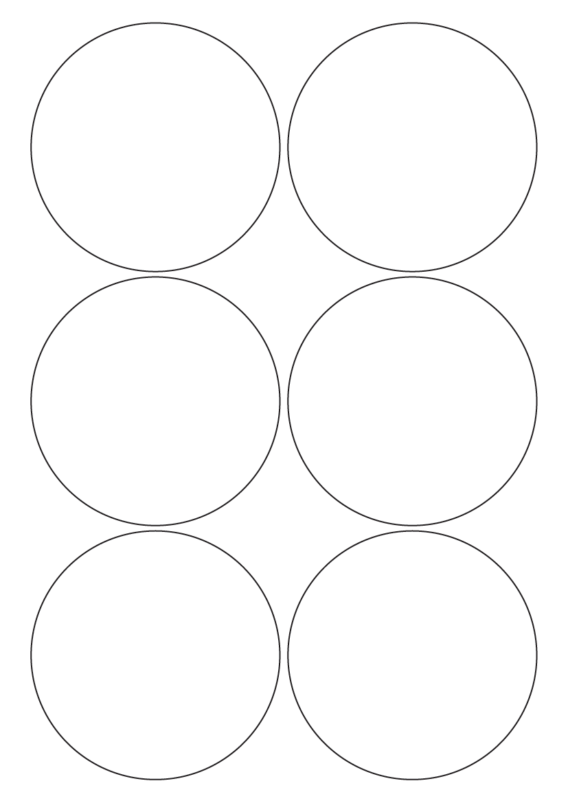 Circle labels 92mm dia - White Paper Labels