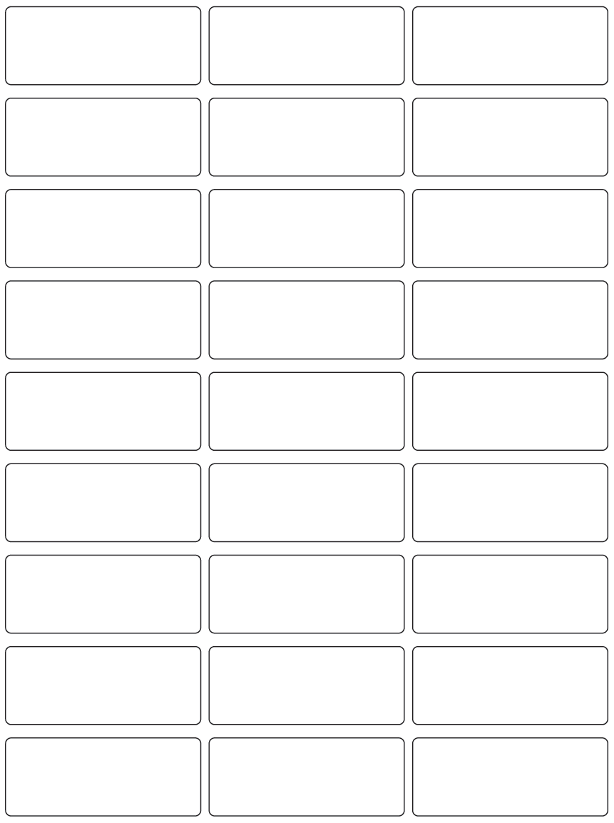 Rectangle labels 70mm x 28mm - Solid Colours Paper Labels