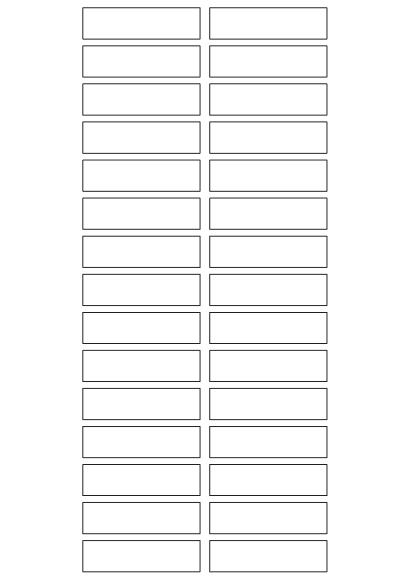 Rectangle labels 60mm x 16mm - Solid Colours Paper Labels