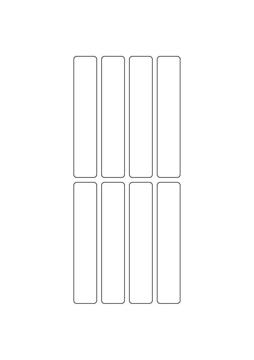 Rectangle labels 100mm x 19mm - White Paper Labels