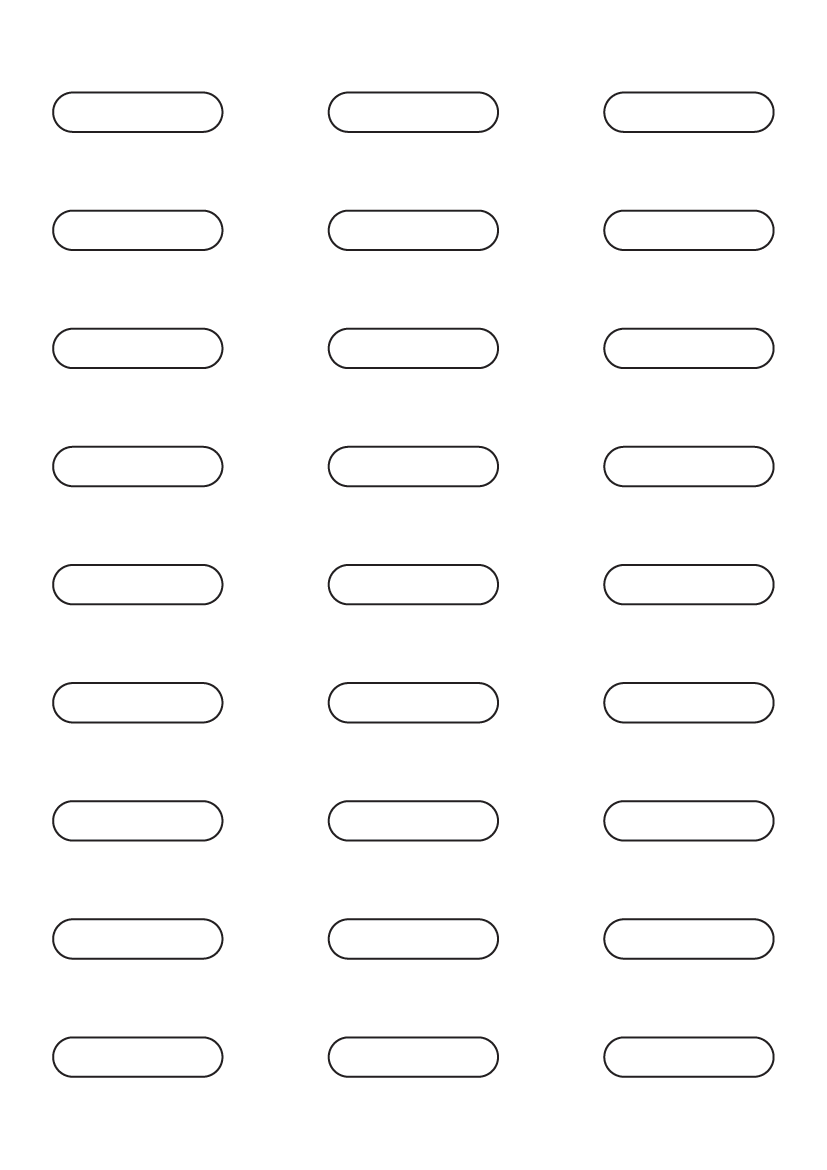 Pill shape labels 43mm x 10mm - Speciality Paper Labels Pill shape labels 43mm x 10mm - Speciality Paper Labels