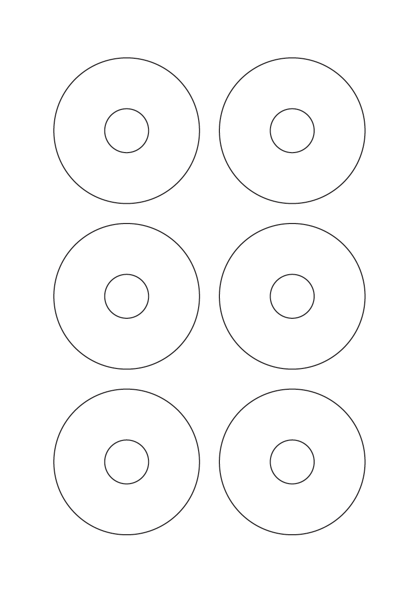 Donut Labels 73mm diameter - White Paper Labels