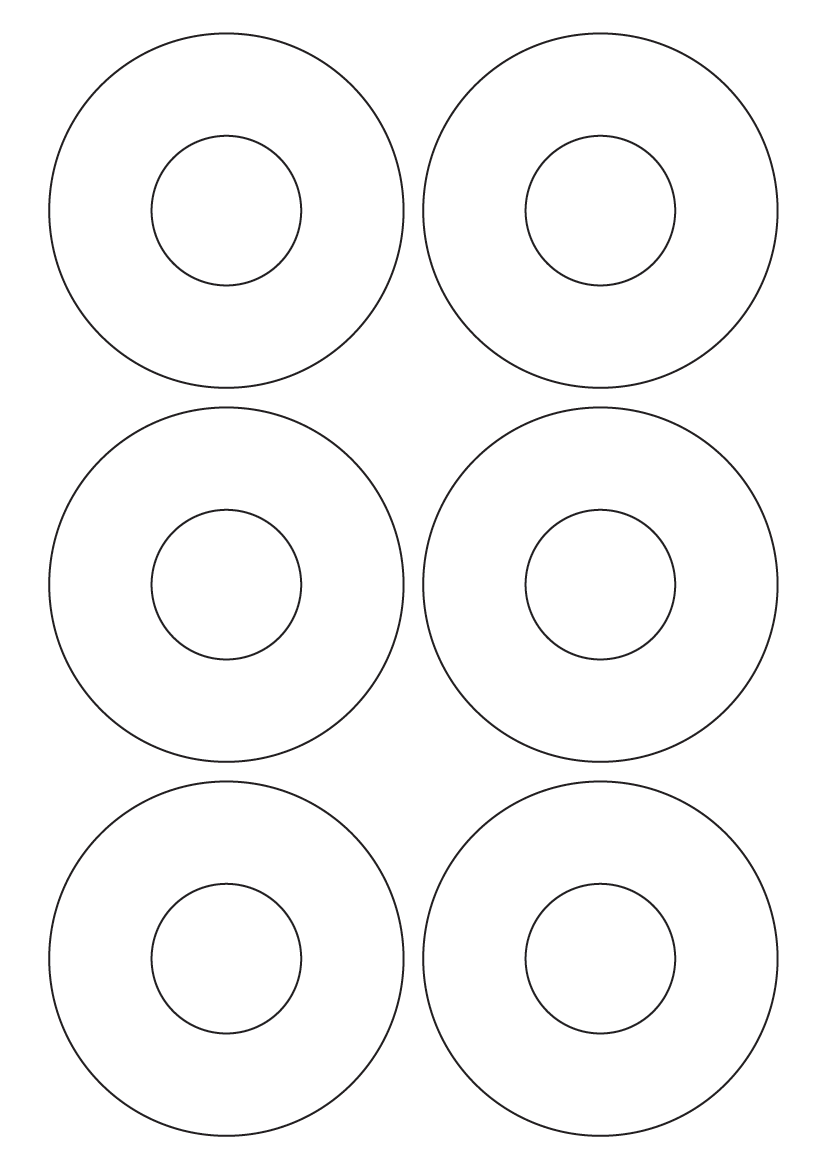 CD Labels 90mm diameter - White Paper Labels